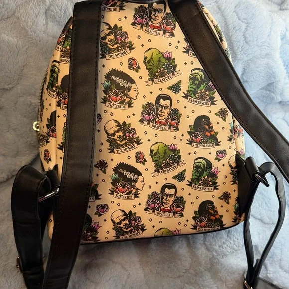 Loungefly Universal Monsters Tattoo Art Mini Backpack - Picture 9 of 13